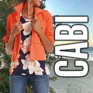 CAbi Resort Jacket in Tiger Lily Orange style 5098 size M